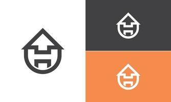 h huis logo ontwerp vector vrij vector sjabloon