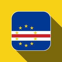 vlag van kaapverdië, officiële kleuren. vectorillustratie. vector