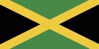 Jamaica vlag vector hand getekende vlag, Jamaicaanse dollar vector hand getekende vlag