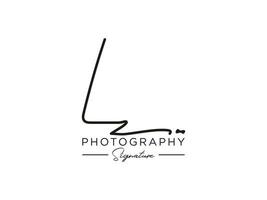 letter lz handtekening logo sjabloon vector