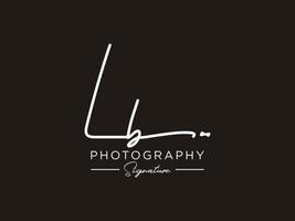 letter lb handtekening logo sjabloon vector