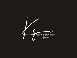 letter ks handtekening logo sjabloon vector