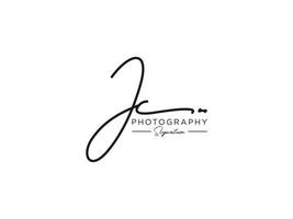 brief jc handtekening logo sjabloon vector