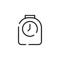 alarm, timer stippel lijn icoon vector illustratie logo sjabloon. geschikt voor veel doeleinden.