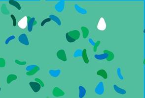 lichtblauwe, groene vectorachtergrond met abstracte vormen. vector