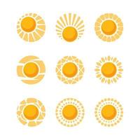 zon icoon concept reeks vector