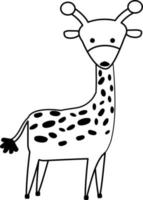 Afrikaanse tekenfilm giraffe vector