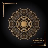 luxe meetkundig goud donker mandala achtergrond. ontwerp voor ieder kaart, verjaardag, andere vakantie, Indië, volk, of Arabisch. Indisch patroon behang vector