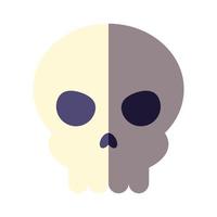 levendig illustratie van schedel in modern vlak stijl voor halloween. geschikt voor websites, winkels, winkels, boeken, ansichtkaart. vector