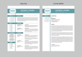 minimalistische hervat CV sjabloon en Hoes brief reeks vector