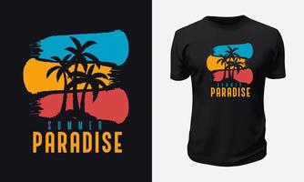 zomer en strand t overhemd ontwerp vector