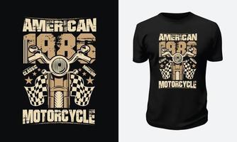 motorfiets en racing t overhemd ontwerp vector
