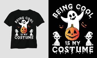 wezen koel is mijn kostuum - halloween speciaal t-shirt vector