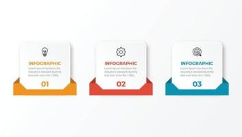 vector infographic ontwerpsjabloon met 3 opties of stappen