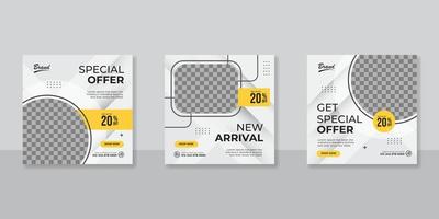 modern sociaal media banier sjabloon kan worden bewerkt. iedereen kan gebruik deze ontwerp gemakkelijk. promotionele web banners voor sociaal media. elegant uitverkoop en korting promo vector