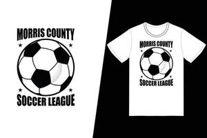 morris provincie voetbal liga voetbal ontwerp. voetbal t-shirt ontwerp vector. voor t-shirt afdrukken en andere toepassingen. vector
