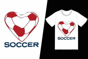 liefde voetbal voetbal ontwerp. voetbal t-shirt ontwerp vector. voor t-shirt afdrukken en andere toepassingen. vector