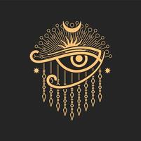 horus oog Egyptische esoterisch occult magie symbool vector