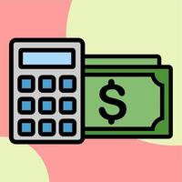 illustratie vectorafbeelding van rekenmachine, financiën, inkomen icon vector