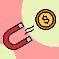 illustratie vectorafbeelding van dollar, investering, geld icon vector