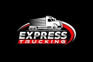 vrachtwagen silhouet abstracte logo sjabloon vector. geschikt voor vrachtlogo, vrachtvrachtwagens, logistiek logo; vector