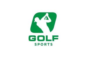 alfabet letter pictogram logo o voor golf logo vector ontwerpsjabloon, vector label van golf, logo van golfkampioenschap, illustratie, creatief pictogram, ontwerpconcept