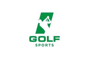 alfabet letter pictogram logo ik voor golf logo vector ontwerpsjabloon, vector label van golf, logo van golfkampioenschap, illustratie, creatief pictogram, ontwerpconcept