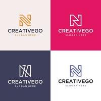 vector grafisch reeks van brief n logo ontwerp sjabloon