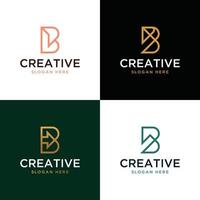 vector grafisch reeks van eerste b logo ontwerp sjabloon