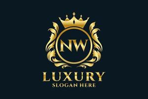 eerste nw brief Koninklijk luxe logo sjabloon in vector kunst voor luxueus branding projecten en andere vector illustratie.