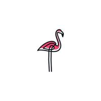 flamingo gemakkelijk elegant logo concept ontwerp. vector illustratie flamingo