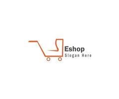 online winkel logo ontwerpen . illustratie vector grafisch van boodschappen doen kar