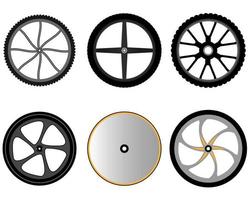 wielen voor sport- fiets Aan een wit achtergrond vector