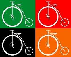 oud fiets voor een rijden Aan verschillend achtergronden vector