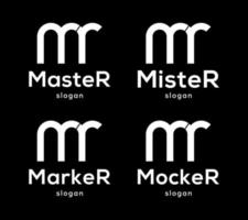 brief Dhr monogram alfabet icoon merk identiteit bedrijf logo ontwerp vector