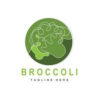 broccoli logo ontwerp, groen groente vector, broccoli behang, groente supermarkt illustratie tuin Product merk vector