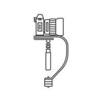 handheld steadicam camera stabilisator icoon, vlak ontwerp. vector