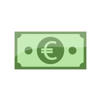 euro valuta symbool bankbiljet icoon. vector