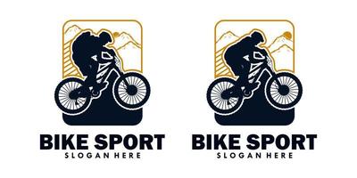 fiets sport logo illustratie geïsoleerd in wit achtergrond vector