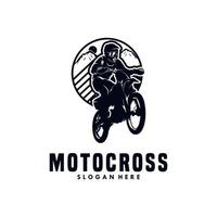 motorcross logo illustratie geïsoleerd in wit achtergrond vector