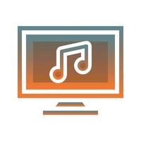 toezicht houden op muziek- logo helling ontwerp sjabloon icoon element vector
