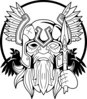 norse god Odin vector