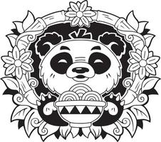 weinig schattig panda vector