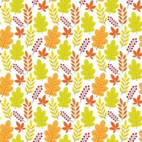 naadloos patroon met herfst bladeren Aan wit achtergrond. perfect voor huis decor, textiel, tafelkleed, tafelzeil, beddengoed, vallen decoratie, behang en omhulsel papier vector