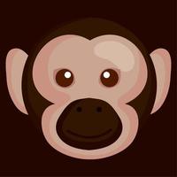 makaak aap hoofd dier vector