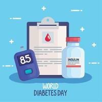 wereld diabetes dag viering vector