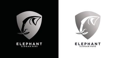 olifant logo illustratie ontwerp met creatief concept premie vector