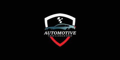 automotive logo ontwerp met creatief concept premie vector