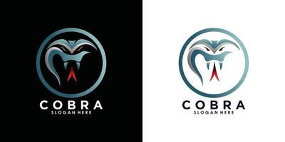 cobra logo illustratie ontwerp met creatief concept premie vector