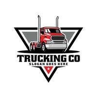semi vrachtauto illustratie logo vector